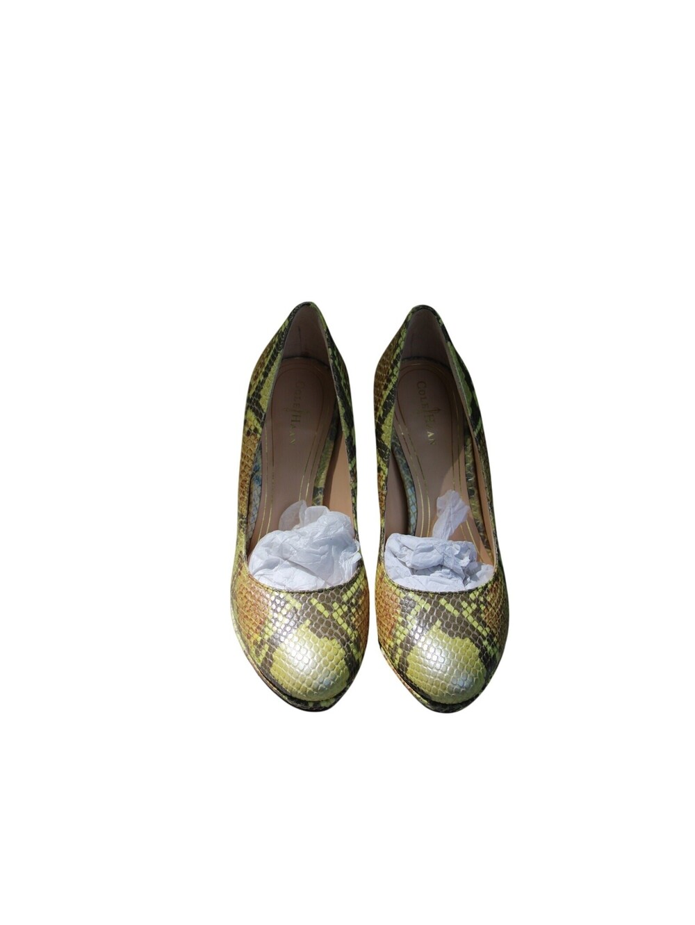 Cole Haan Nike Air Women's Green Snakeskin Heels - Size 8.5, Very Good Condition